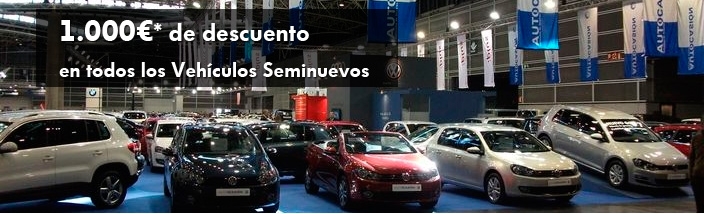 1000€ de descuento en todos nuestros Vehículos Seminuevos Volkswagen