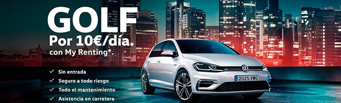 Oferta precio nuevo Volkswagen Golf 10 € día en Valencia