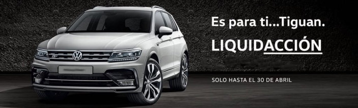 Levante Wagen liquida hasta el 30 de Abril 15 unidades del Tiguan con un descuento irrepetible