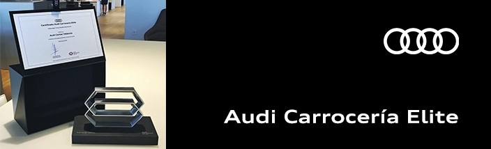 Audi Center València recibe la certificación que le acredita con la categoría de carrocería de Elite .