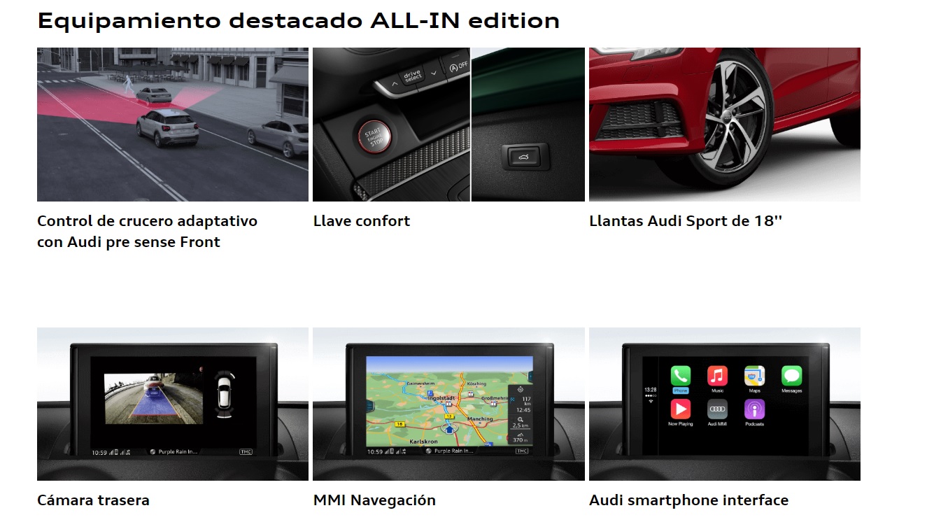 equipamiento audi